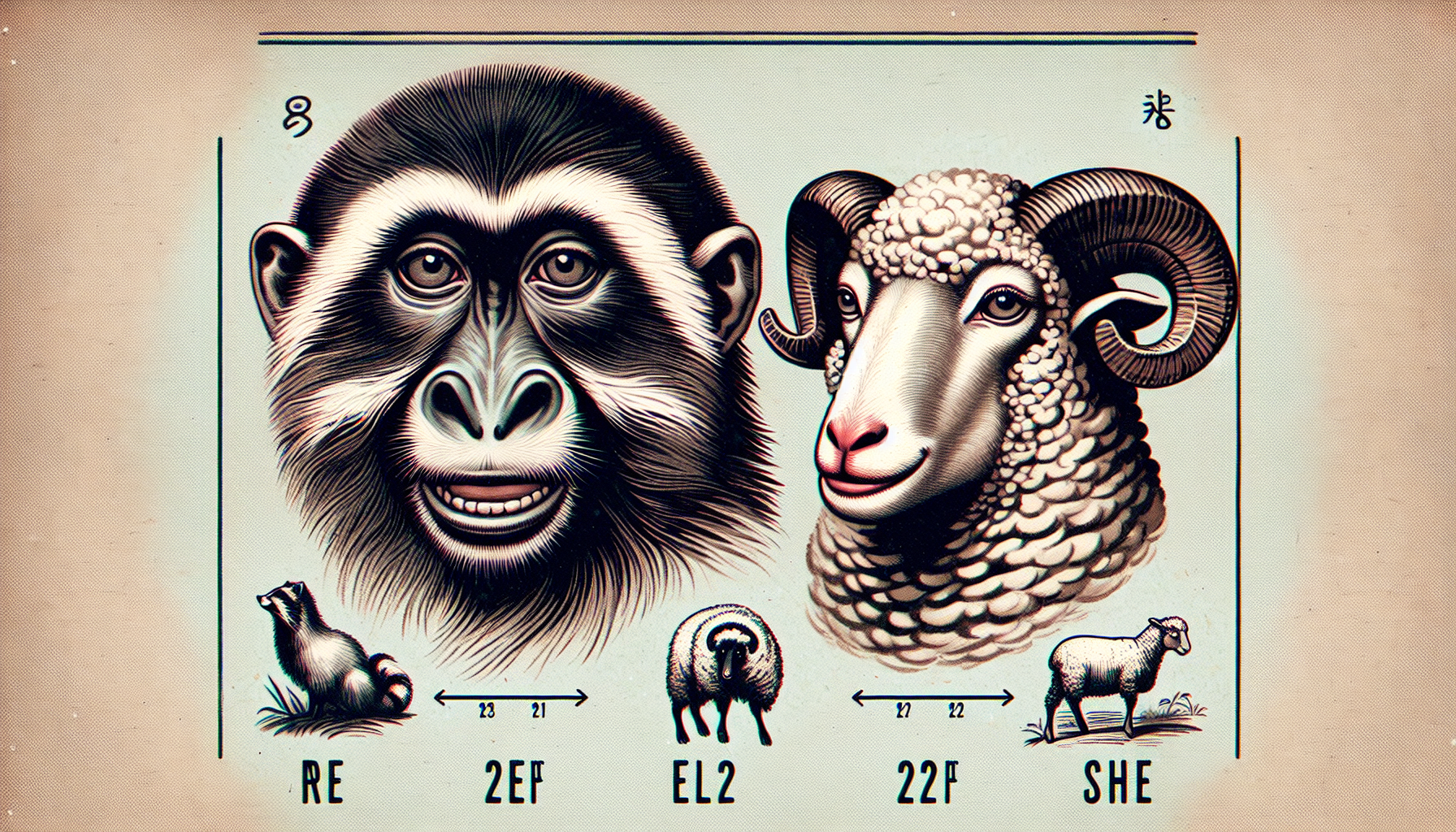 動物占いで猿と相性が悪いのは「たぬき・ひつじ」が代表格です